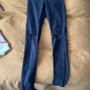 Topshop Moto/Tall W30 L36 Jamie Black Skinny Jeans